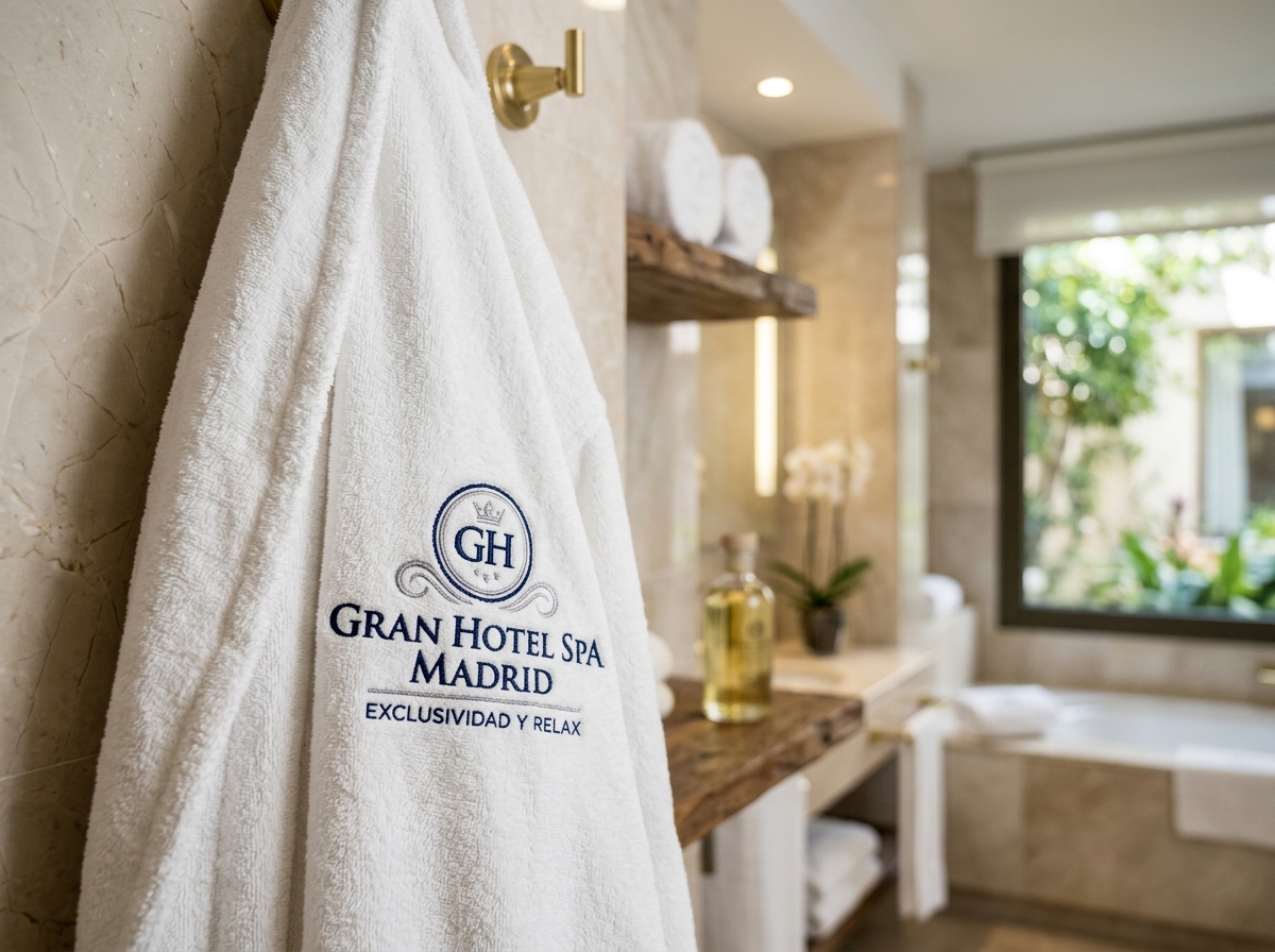 bordados para hoteles, espas y gimnasios en ropa de baño